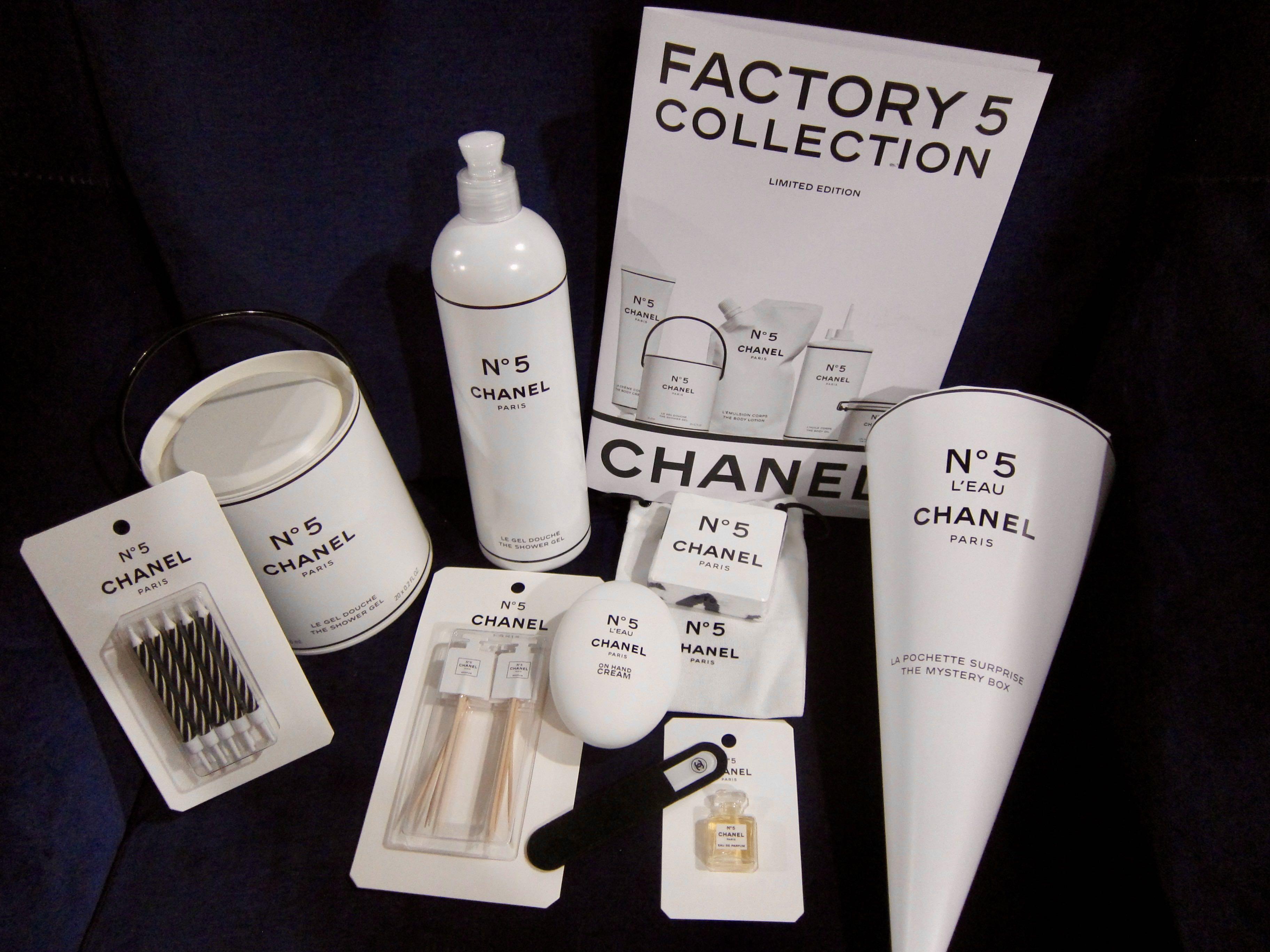Chanel No 5 Glass Water Bottle Factory Collection Limited Edition Bnwt