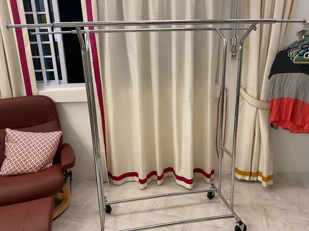 DecoBros Supreme Commercial Grade Double Rail Garment Rolling Rack
