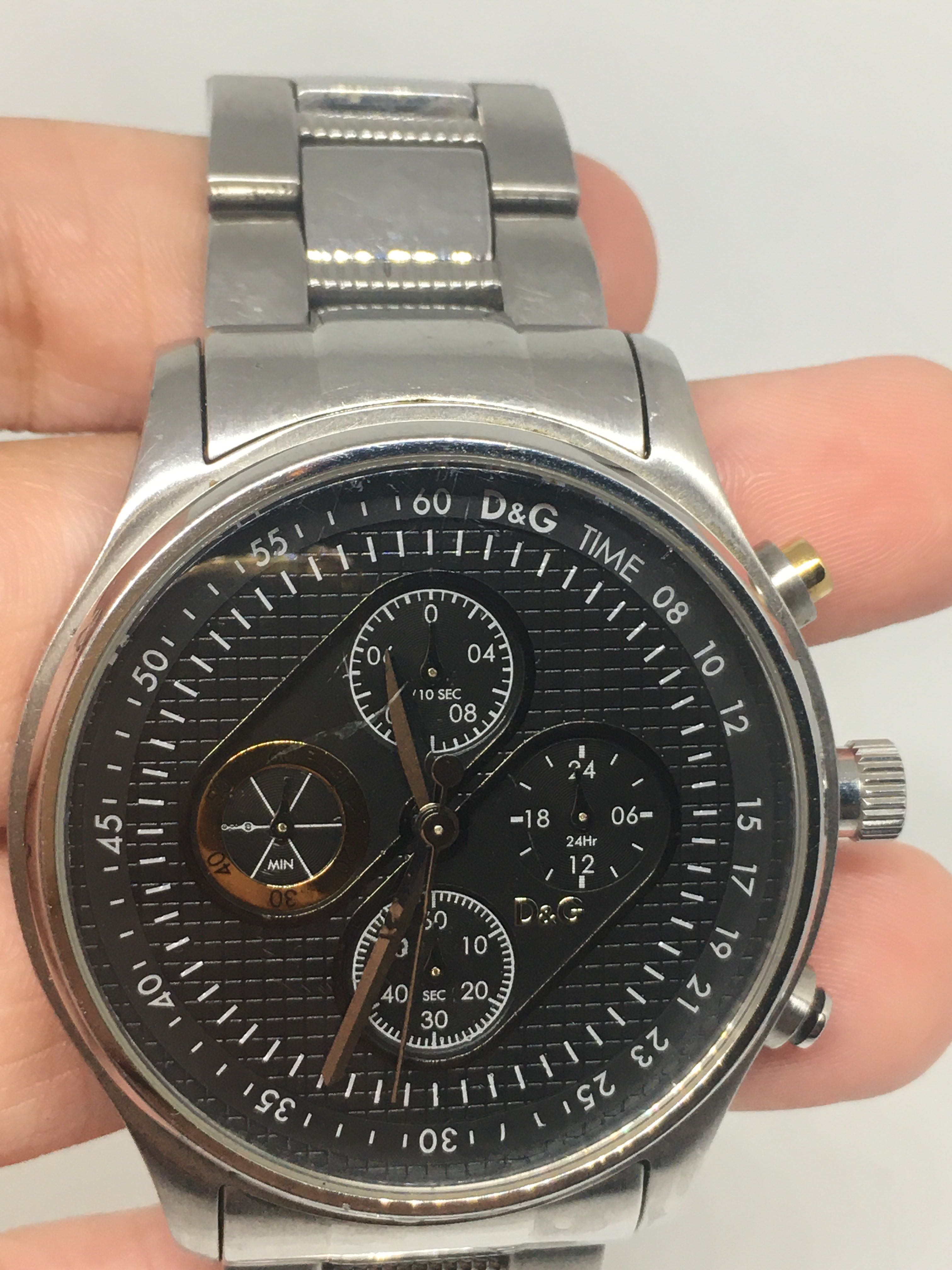 D&g mens hotsell watch leather strap