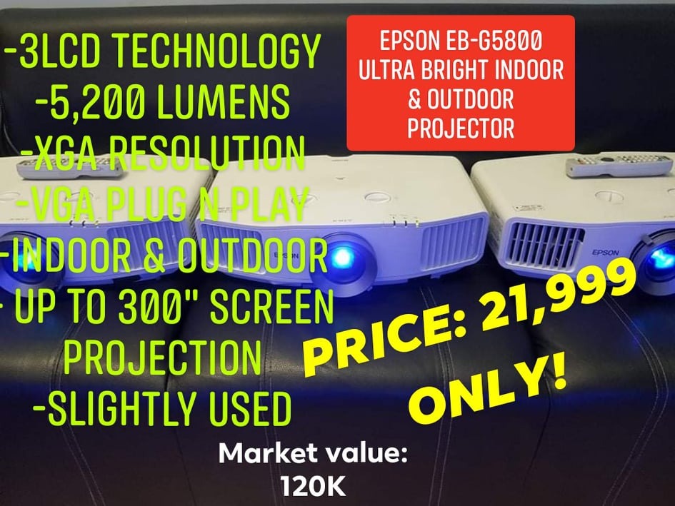 Epson EBG5800 projector 5200 lumens Ultra Bright Indoor & Outdoor