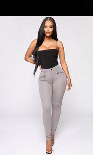 Fashionnova grey work butt lifting pants