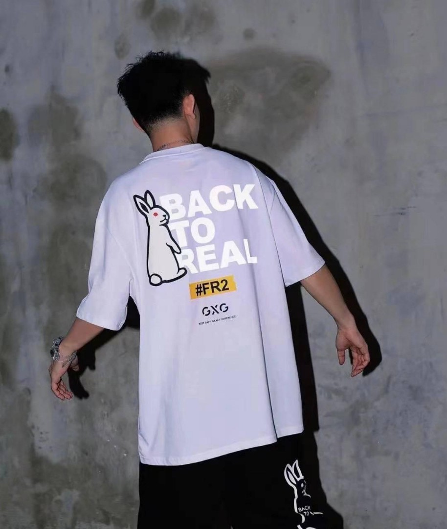 Fr2 X Gxg Back To Real Reflective Tshirt Men S Fashion Tops Sets Tshirts Polo Shirts On Carousell