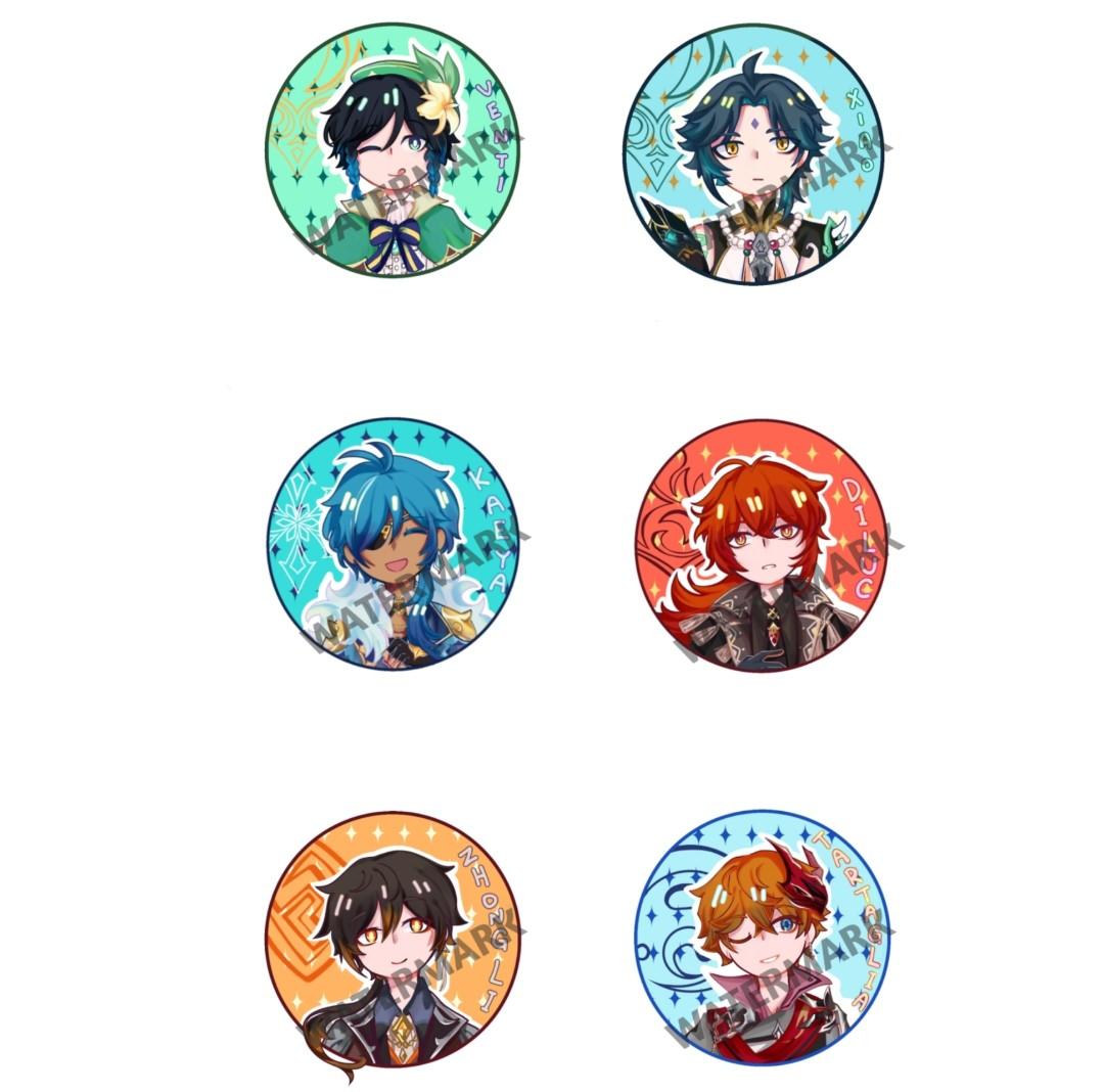 Genshin Stickers, Hobbies & Toys, Stationery & Craft, Art & Prints on