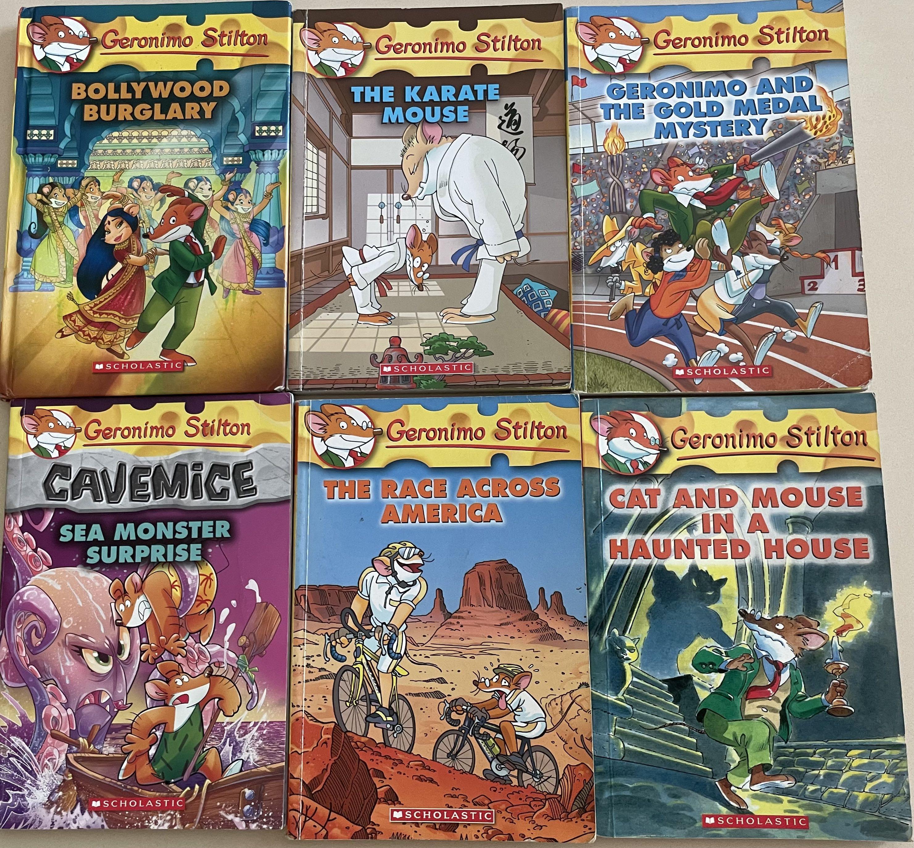 Geronimo Stilton Books Bollywood Burglary The Karate House Geronimo And The Gold Medal Mystery Cavmice Sea Monster Surprise The Race Across America And Cat And Mouse In A Haunted House Books Hobbies