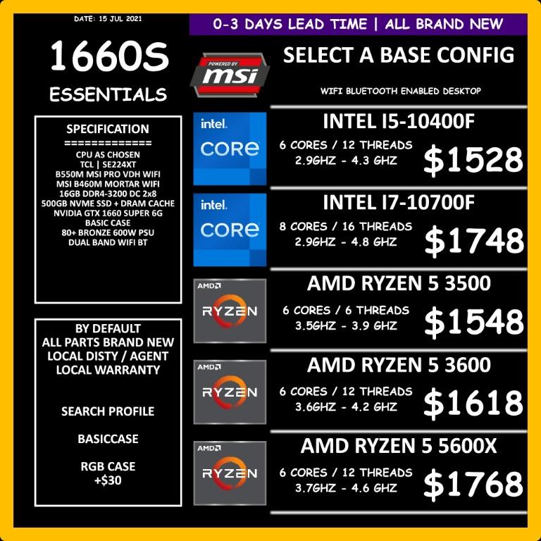 Amd ryzen 3 3300x gtx 1660 super shop