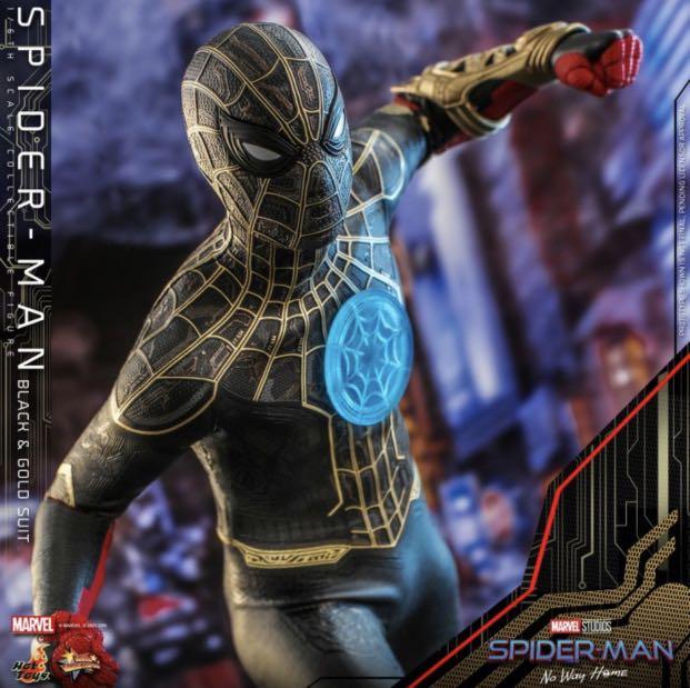 Hot Toys MMS604 Spiderman: No Way Home - Spiderman (Black & Gold Suit ...