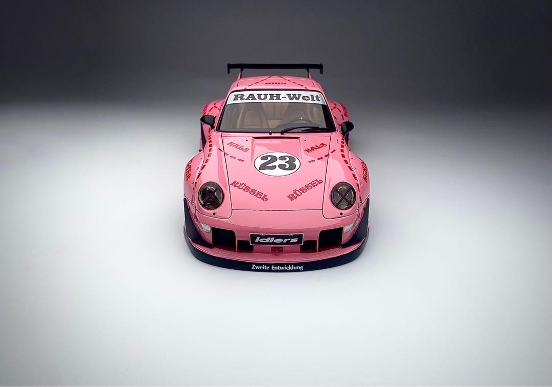 イグニッションモデル 1/18 PORSCHE 993 RWB Pink Pig 2020 Porsche RWB Bodykit Pink Pig Diecast Model Car | Solido