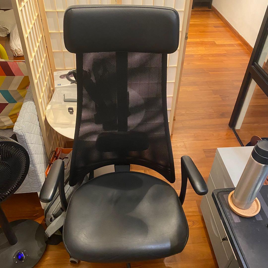 IKEA JARVFJALLET office chair with arm rest Furniture Home Living Furniture Chairs on Carousell