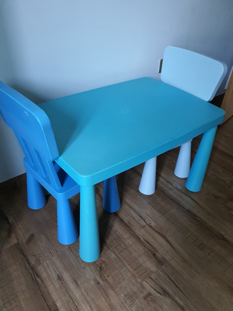 Ikea table and 2 chairs, Babies & Kids, Baby Nursery & Kids Furniture