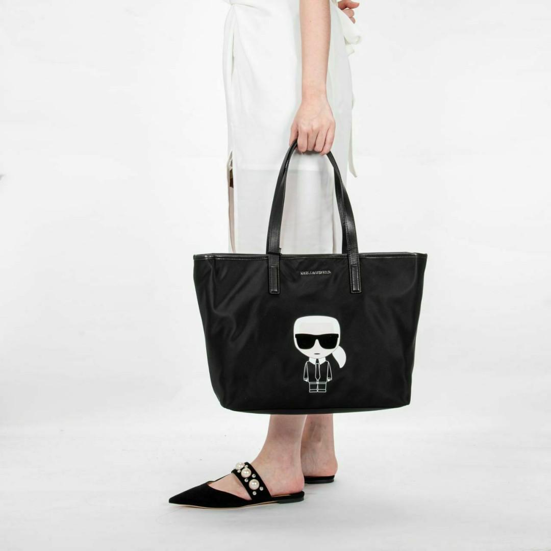 Karl lagerfeld shop nylon tote bag