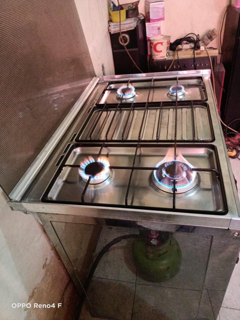 Kompor Freestanding Italina Full Stainless Steel Kitchen Appliances