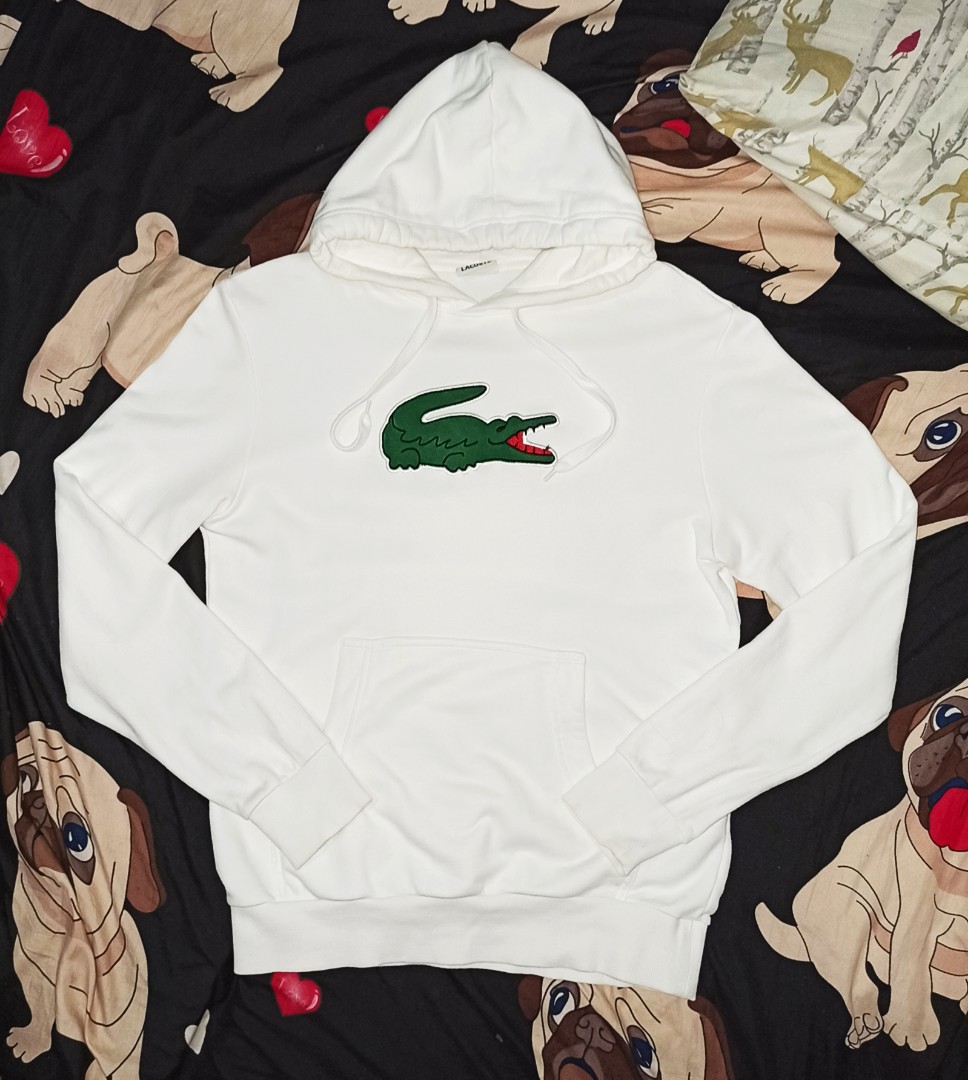 lacoste big logo hoodie