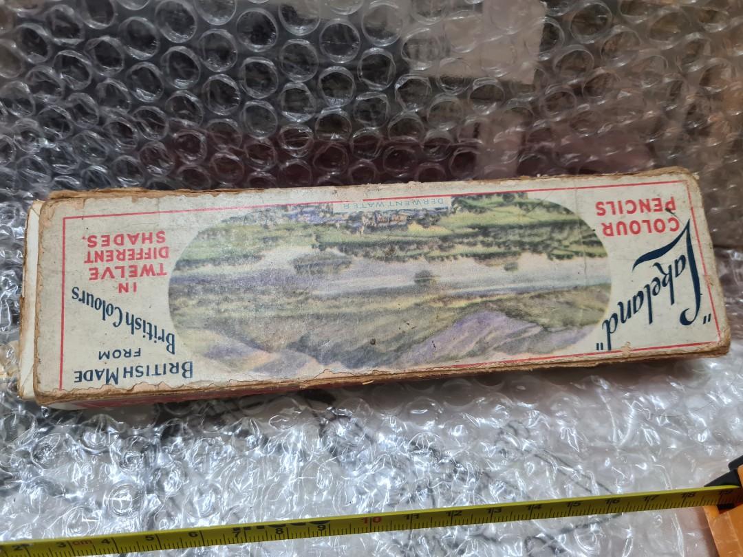 LAKELAND COLOURED PENCILS" , BOXED. 1950S.VINTAGE, Hobbies & Toys