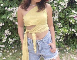 Linen Assymetrical Top