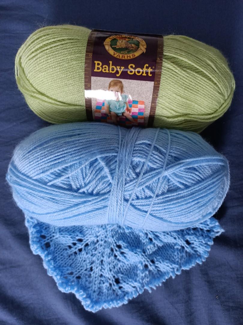 Lion Brand Baby Soft Yarn blue and green, Hobbies & Toys, Stationery &  Craft, Craft Supplies & Tools on Carousell