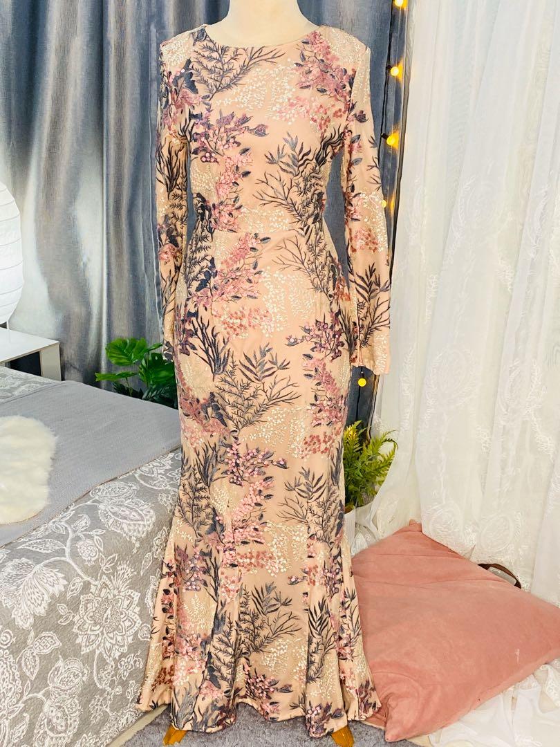 Zalia embroidered lace mermaid dress sale