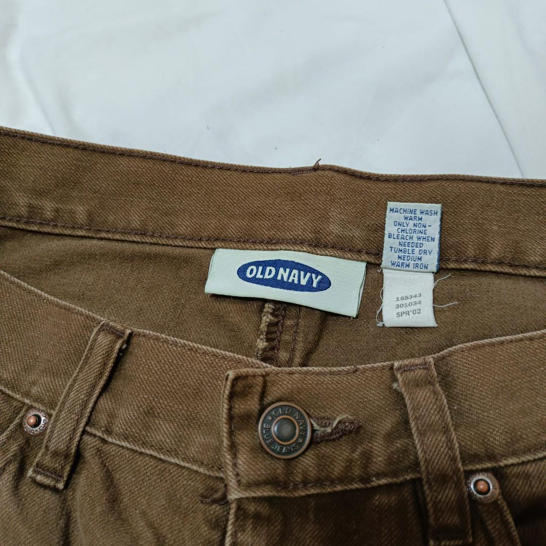 Old Navy Brown Denim Skirt With Front Slit Women S Fashion Bottoms Skirts On Carousell