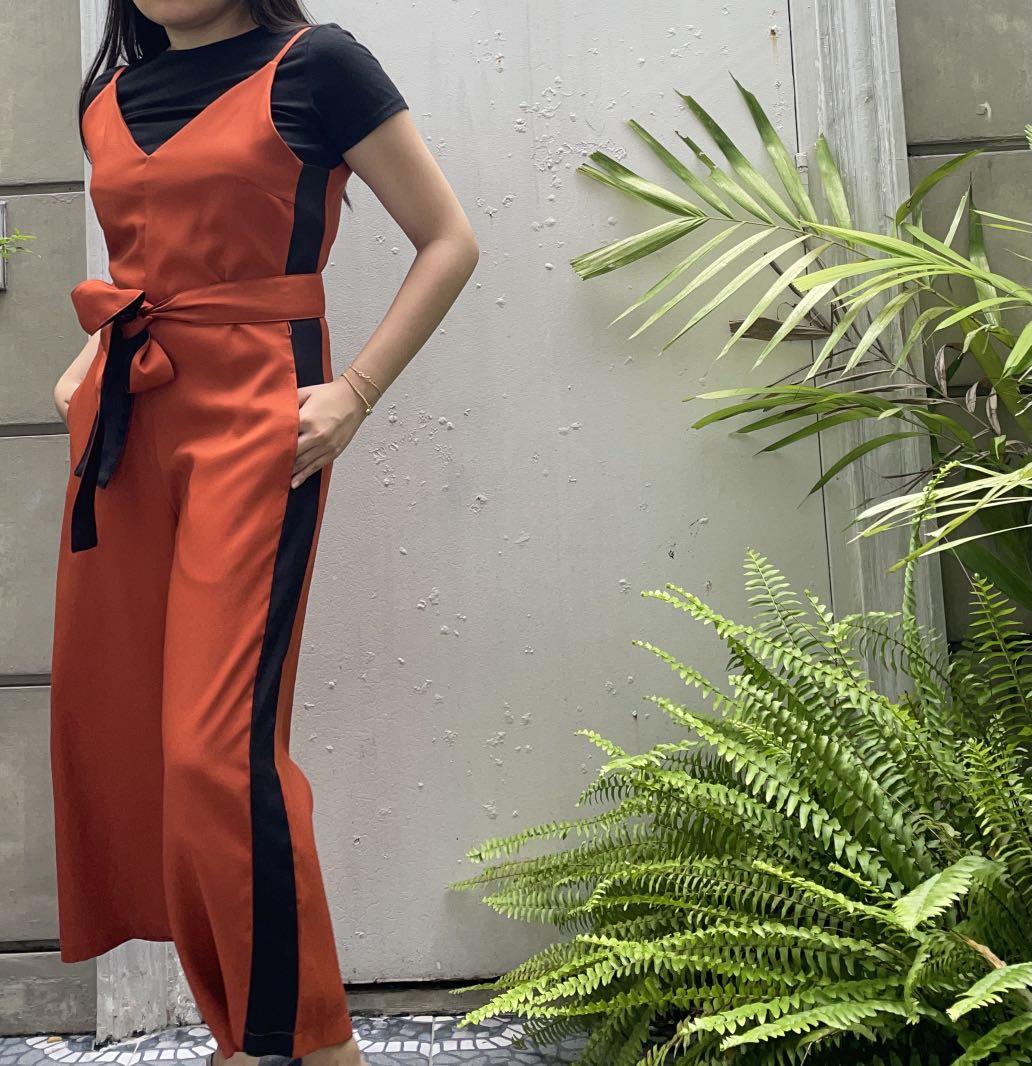 Black and orange clearance jumpsuit