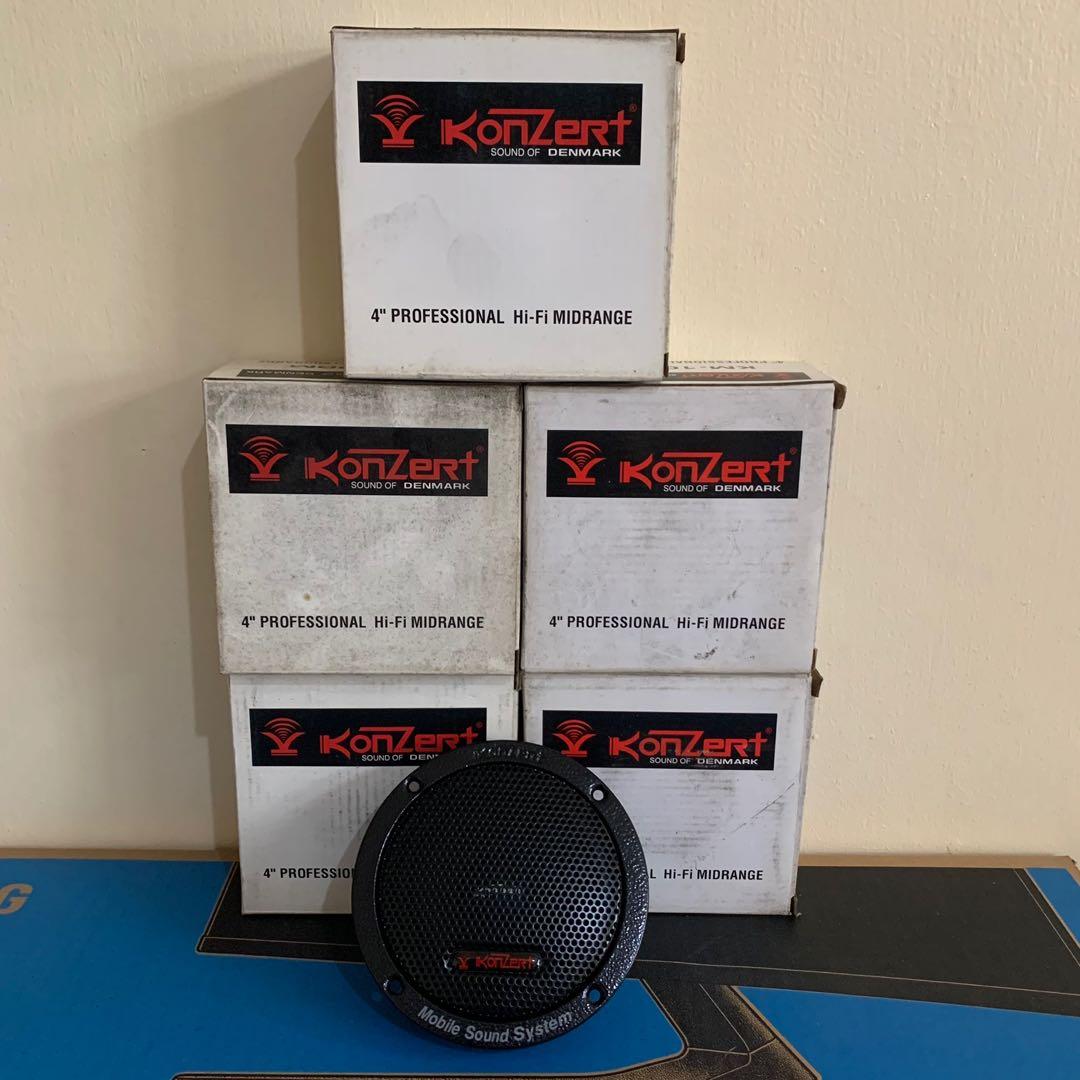 Original Konzert KM-1000M Midrange (Category: Soundbars, Speakers & Amplifiers) located in Caloocan City. Submitted by marielleongg (Listing ID 1100957627, Image 1). Description: Konzert Professional KM-1000M Midrange 🔈 Size: 4” 🔈 100 Watts Max. 🔈 Highly recommended for videoke machine / box 🔈 Guaranteed Konzert Original Product.