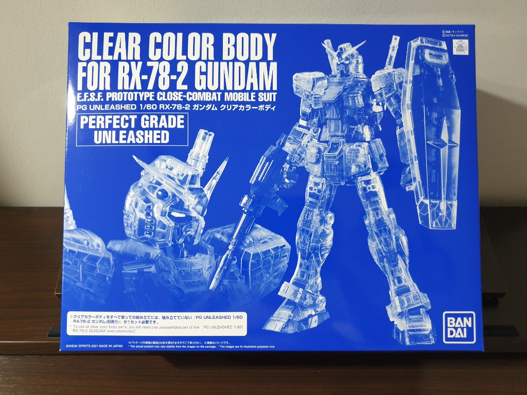 P Bandai Clear Color Body For Rx 78 2 Gundam Perfect Grade Unleashed Pg 1 60 Hobbies Toys Toys Games On Carousell