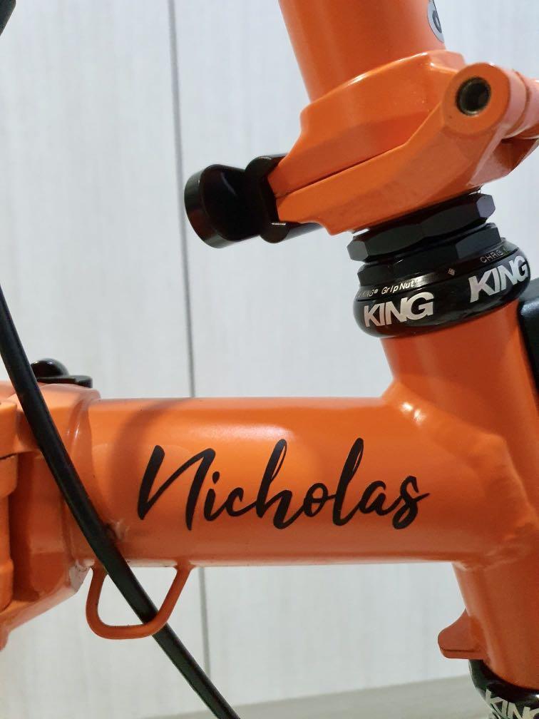 bike top tube stickers