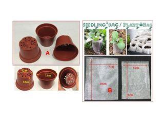 Plastic Seedling Pot / Plant Pot / Germination Pot / Seedling Bag / Plant Bag