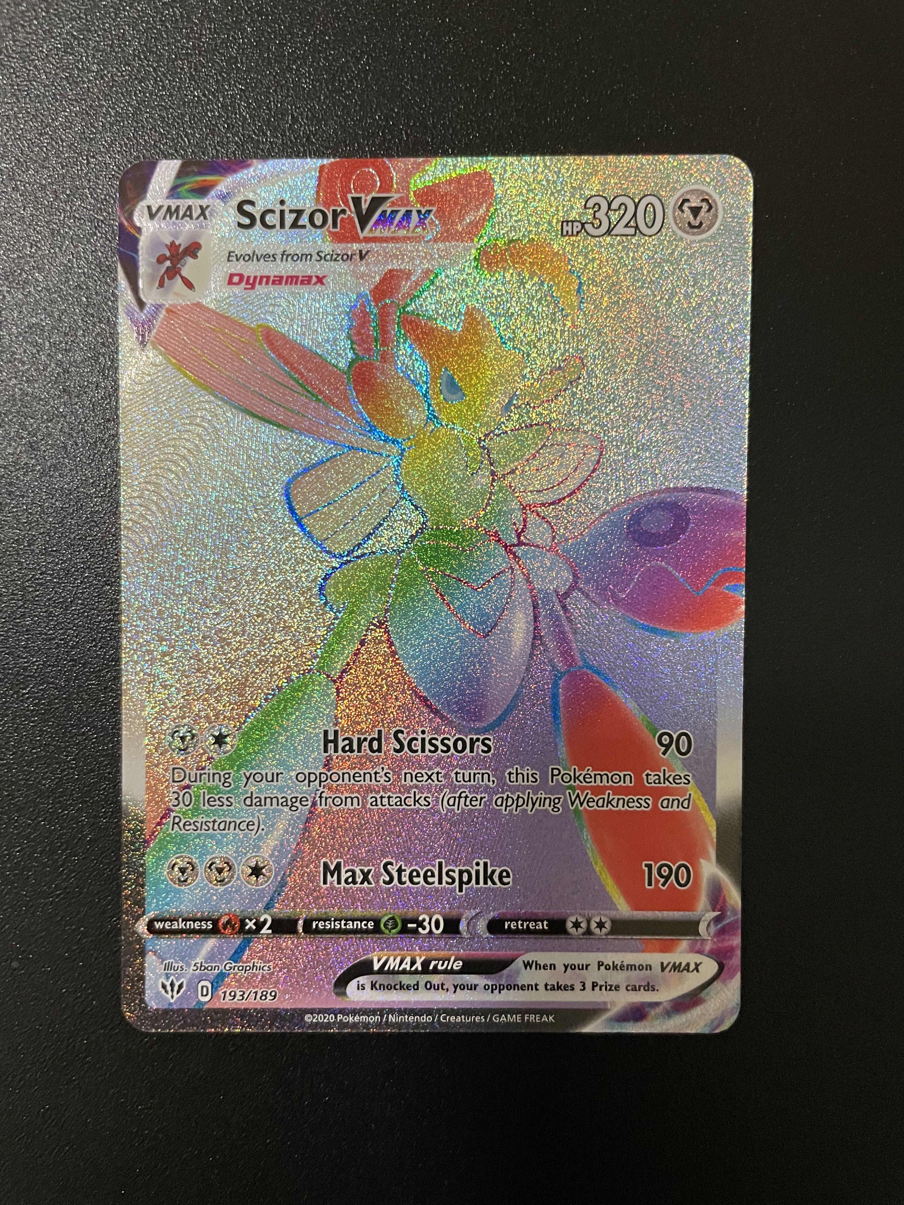 Pokemon TCG Scizor VMAX - 193/189 - Hyper Rare Sword & Shield: Darkness  Ablaze, Hobbies & Toys, Toys & Games on Carousell