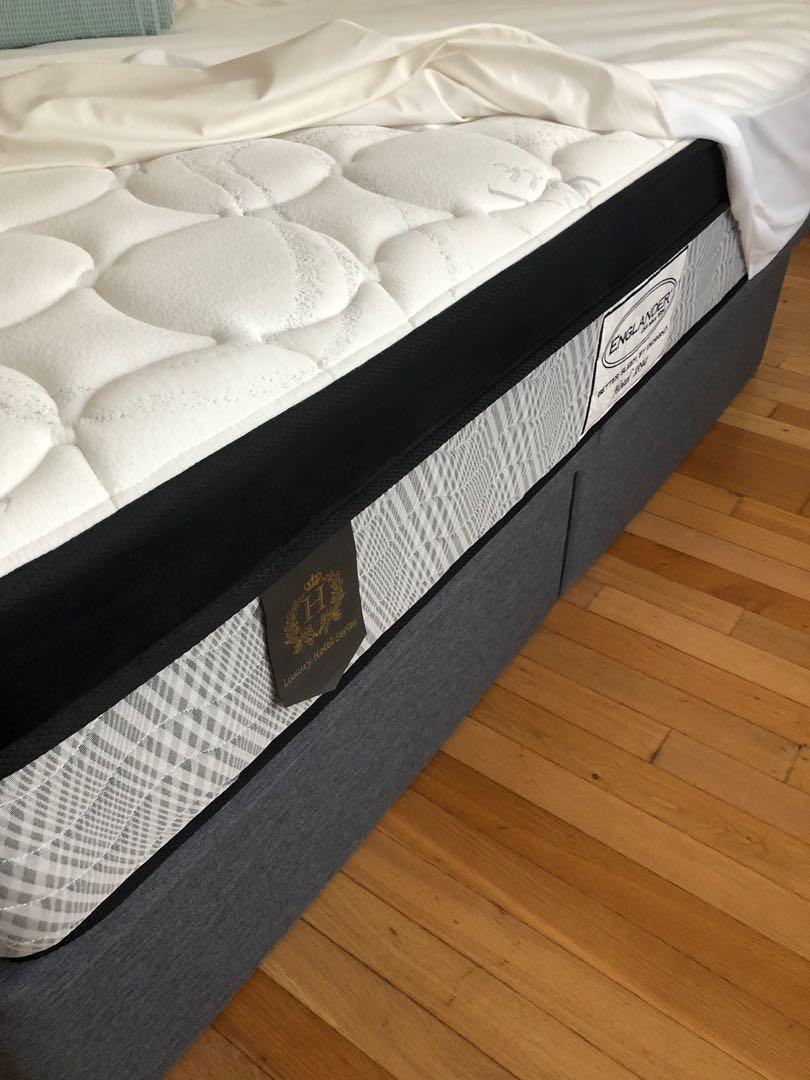 Premium King Size Storage Bed Frame & Premium Englander Mattress