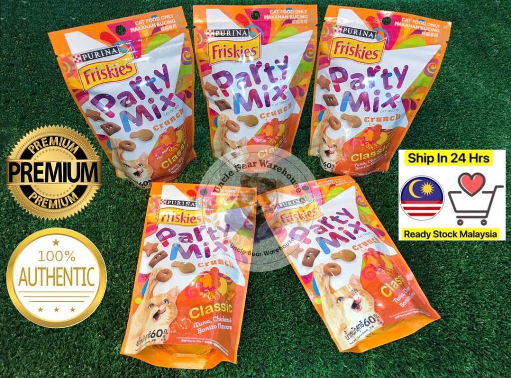 READY STOCK】Friskies Party Mixed 60g (PURINA) / Makanan Kucing 