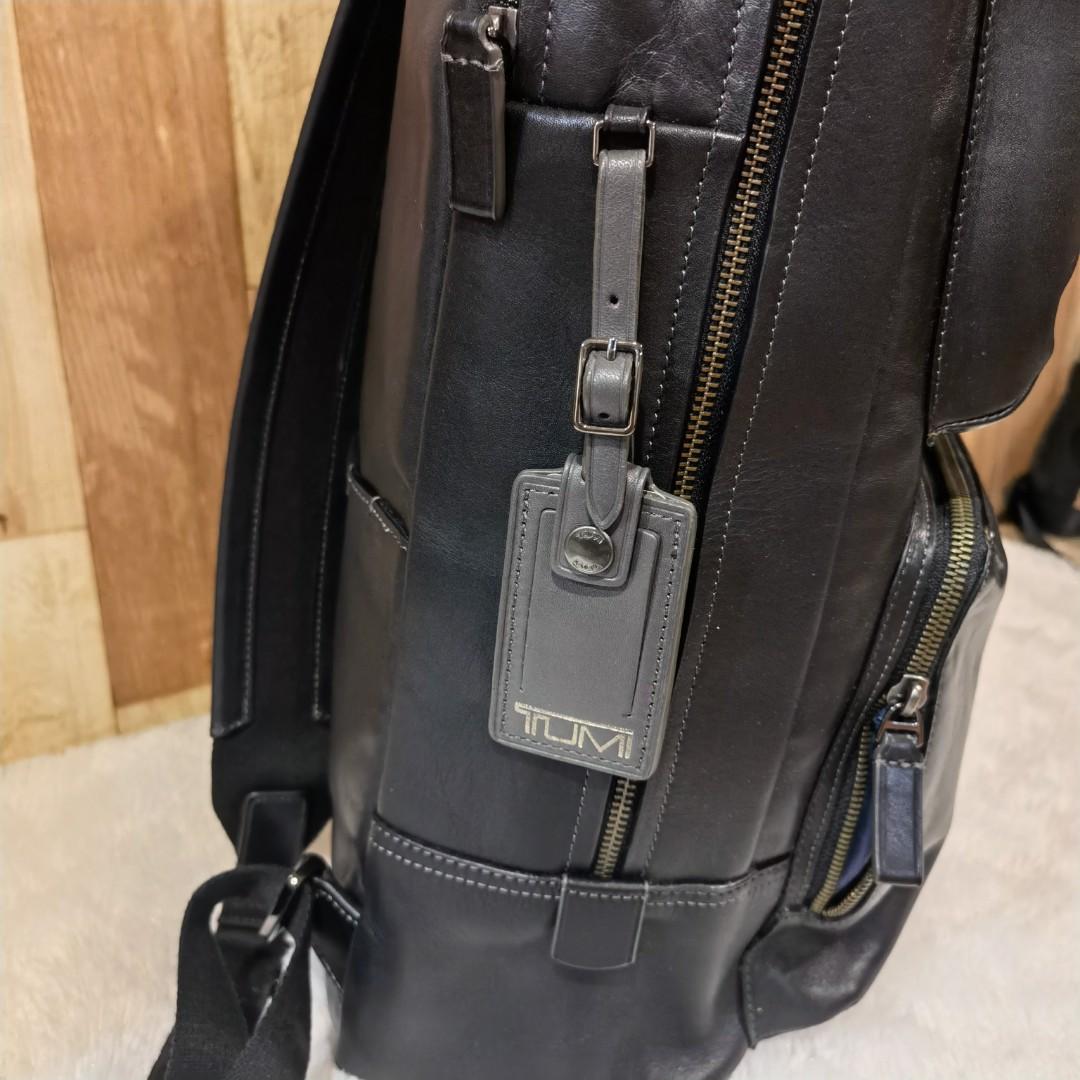 Tumi backpack harrison archer full leather original Fesyen Pria