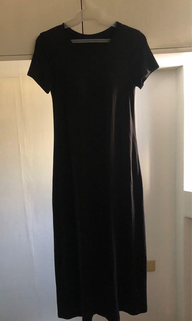 Uniqlo Black Dress, Women's Fashion 
