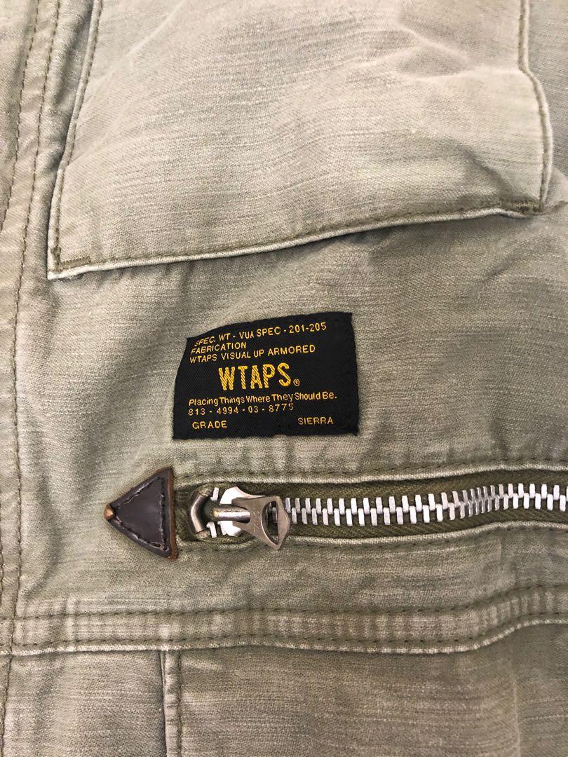wtaps 12aw m-65 jacket cotton satin jungle size s olive