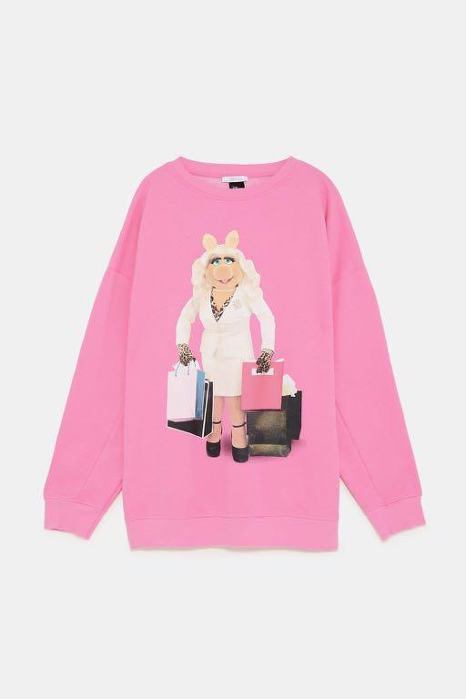 Miss piggy sweatshirt zara on sale