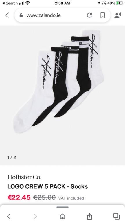 Hollister crew 2025 socks