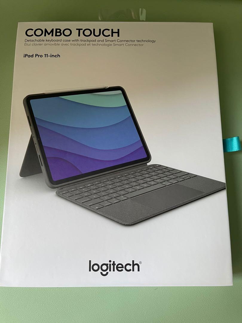 極新淨] Logitech Combo Touch for Ipad Pro 11, 手提電話, 平板電腦