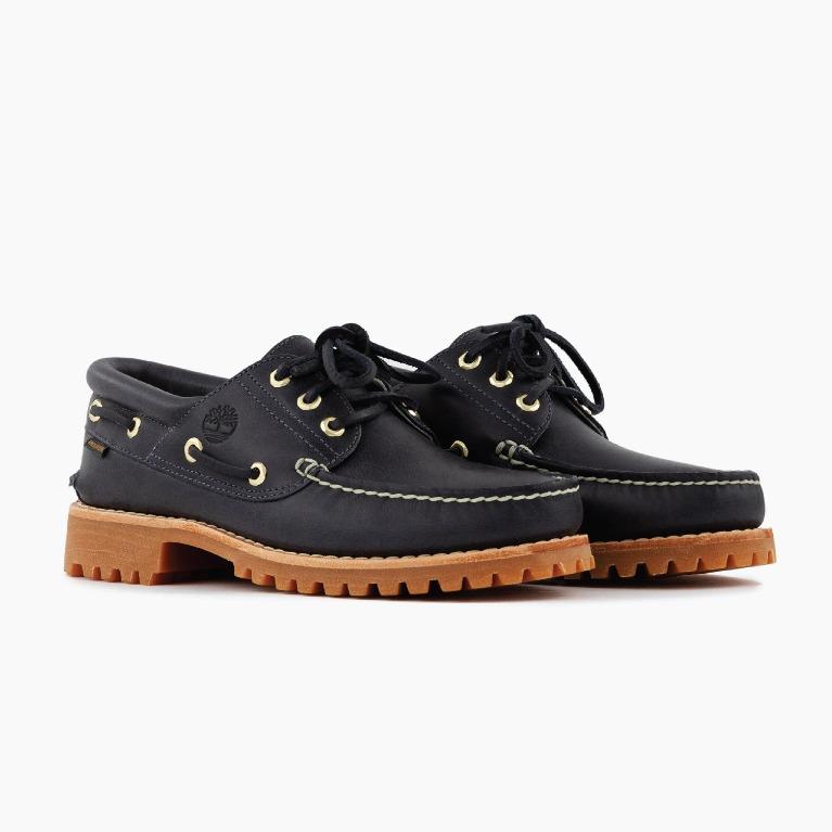 Aime Leon Dore Timberland 3-Eye Lug Navy, Men's Fashion, Footwear