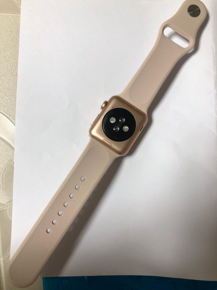 Apple Watch series 3, 38mm, Gold, 電子產品, 其他- Carousell