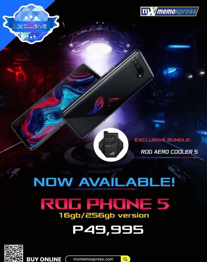 ASUS ROG PHONE 5 16/256 WITH FREE AERO COOLER, Mobile Phones & Gadgets ...