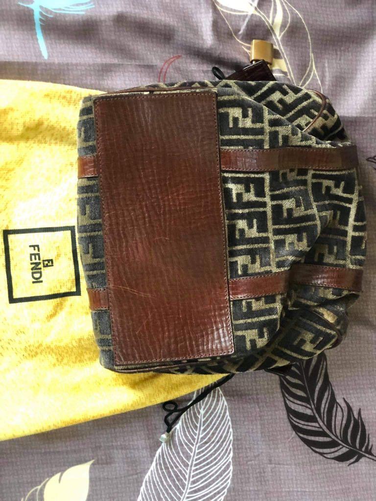 Used] Fendi Pecan pattern FF logo Kadena mini Boston doctor bag