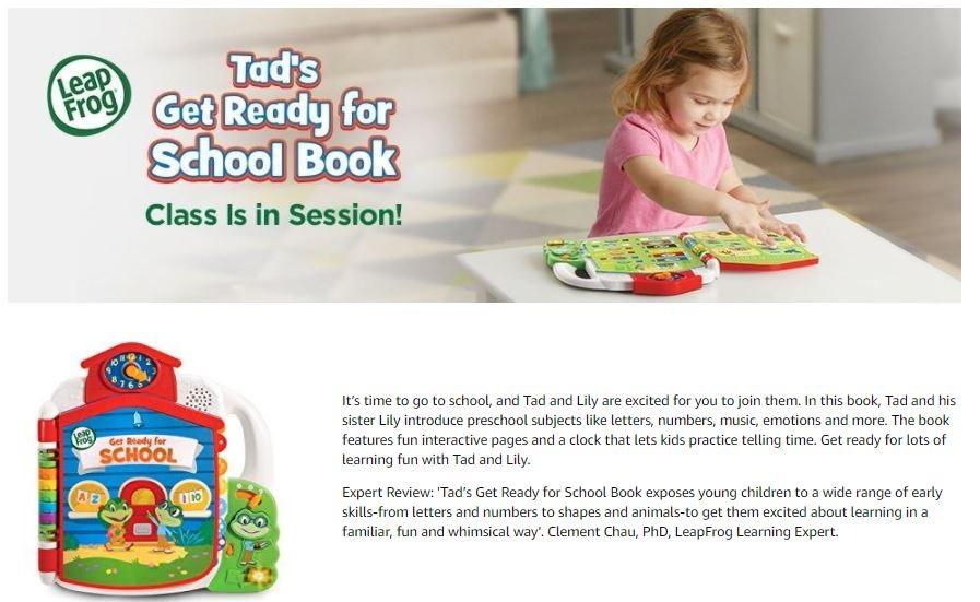 Bnib Leapfrog Tad S Get Ready For School Book Hobbies Toys Books Magazines Children S Books On Carousell