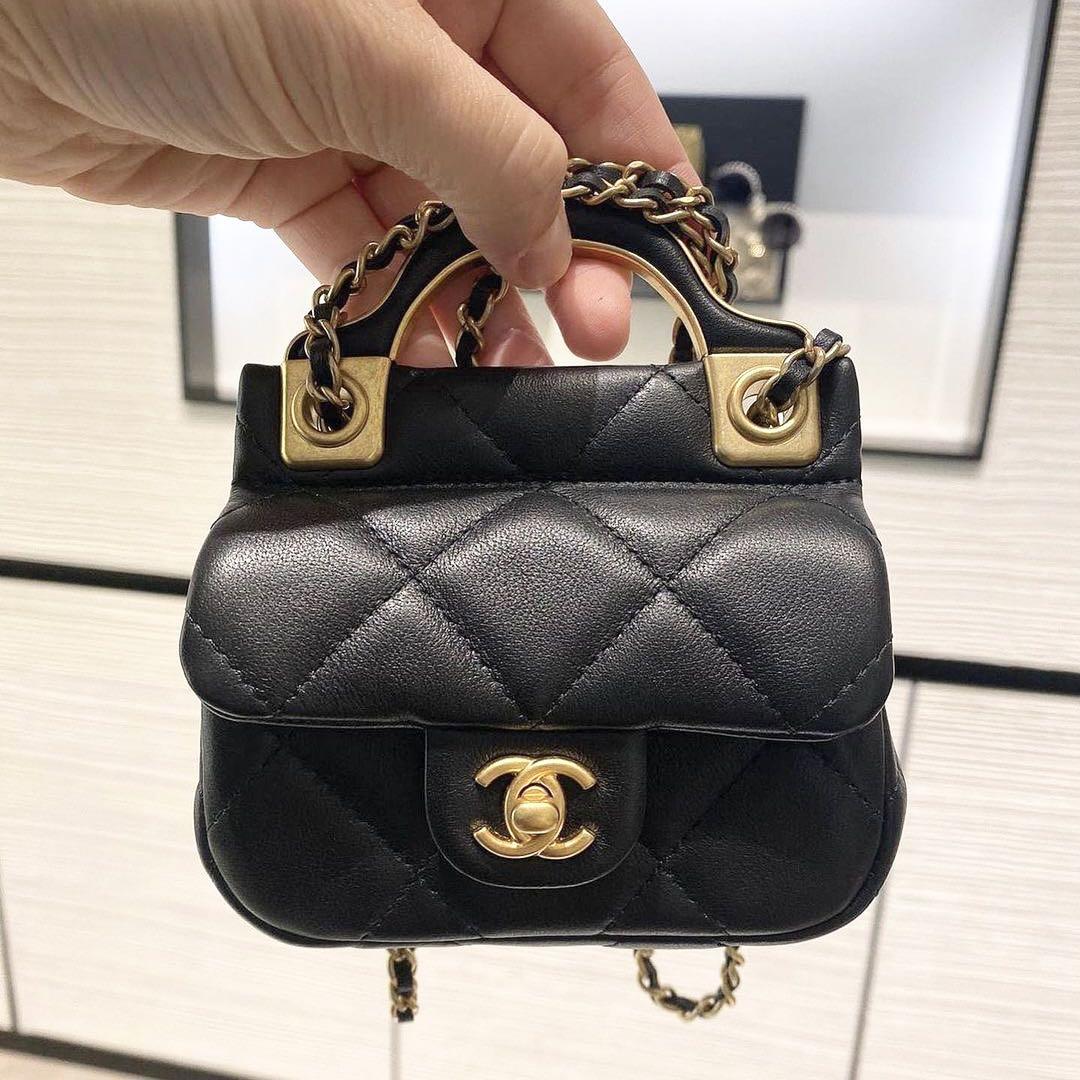 Chanel Black Quilted Leather Phone Holder Crossbody Bag Chanel  TLC