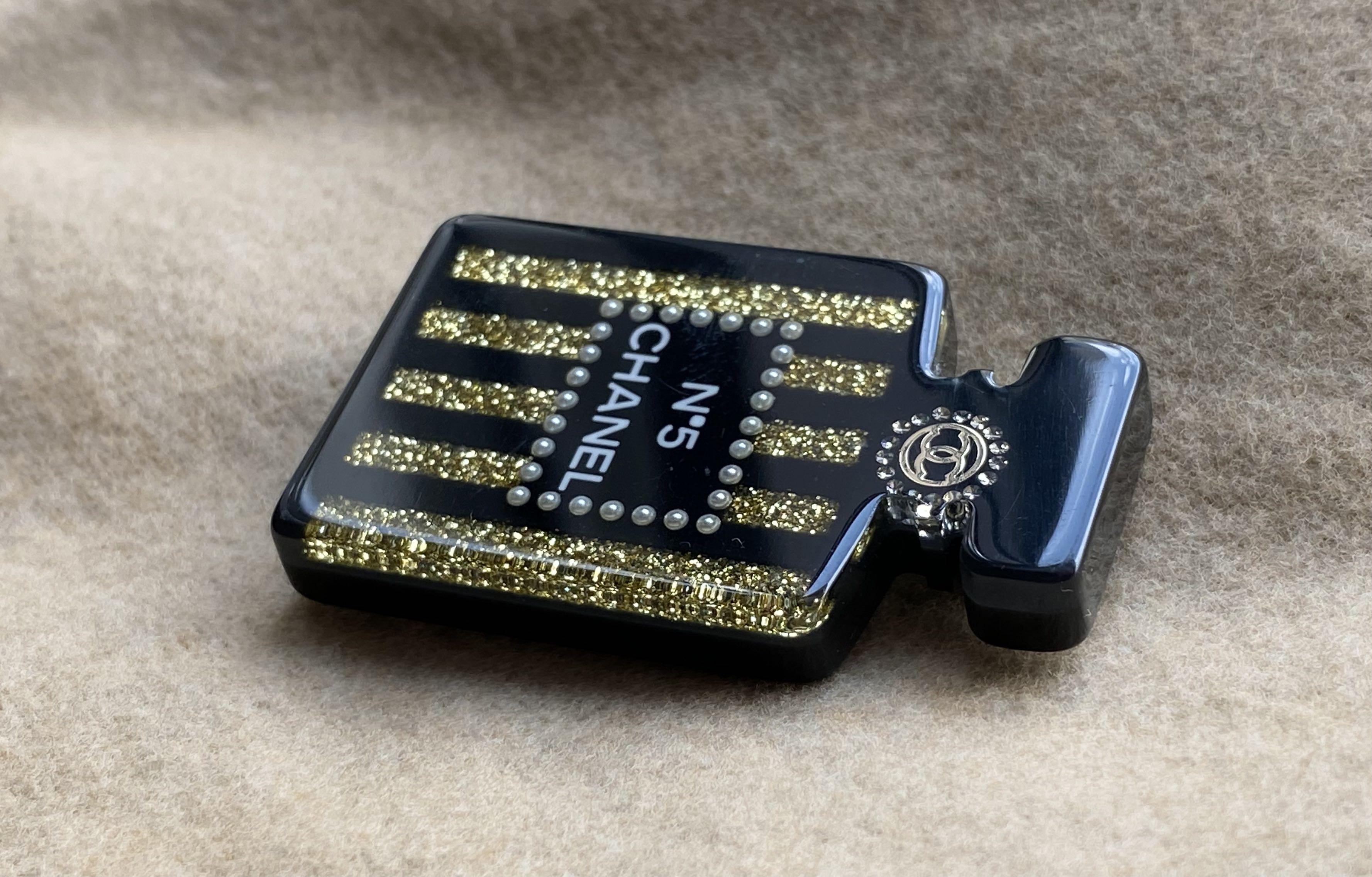 CHANEL miniature perfume bottle brooch