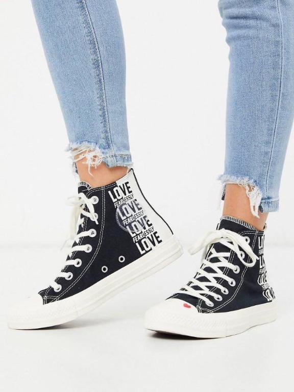 Converse love clearance heart trainers