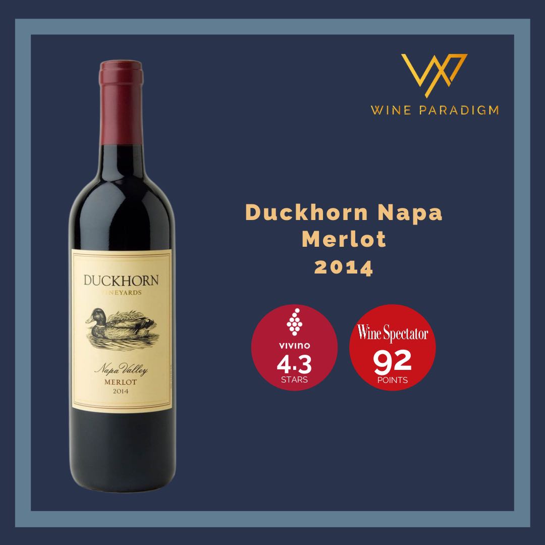 Duckhorn Napa Merlot 2014 Red Wine Food Drinks Alcoholic