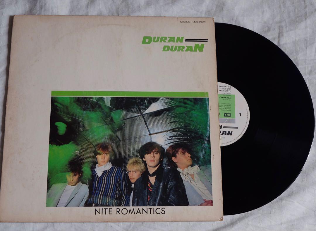 DURAN DURAN Nite Romantics Vinyl Mini LP (Category: Vinyls) located in Paranaque City. Submitted by d33t00 (Listing ID 1101153559, Image 1). Description: DURAN DURAN Nite Romantics Vinyl Mini LP Includes: Planet Earth (Night version) Khanada Fame Girls on film (Night version) Japan pressing, 1981 Outer sleeve has stains Vinyl in Good condition With lyric sheet Preferred meet up along Dona Soledad Ave, Paranaque City Item can also be shipped at bu