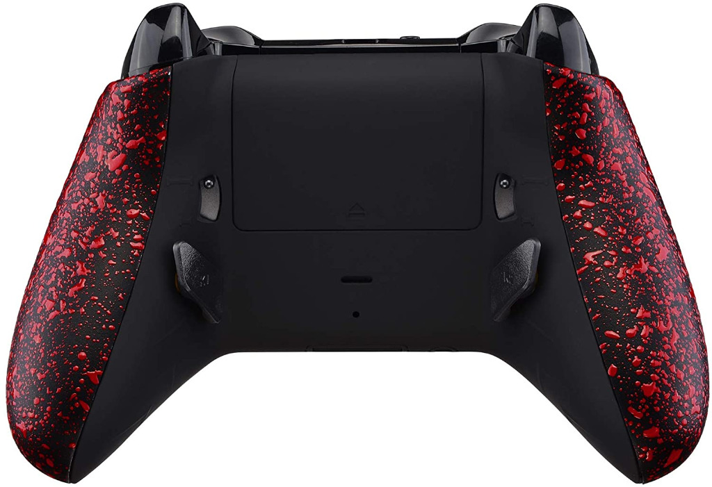 eXtremeRate Textured Red Lofty Programable Remap & Trigger Stop Kit ...