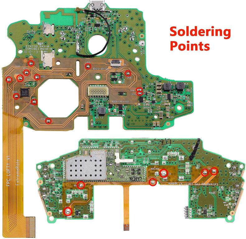 eXtremeRate Textured Red Lofty Programable Remap & Trigger Stop Kit ...
