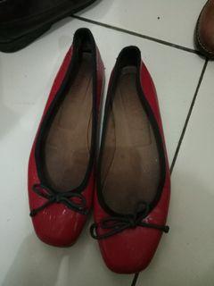 Flat Shoes RED cakep mulus