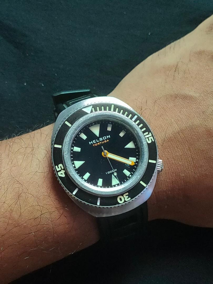 Helson Tortuga "Date" 1000 Meters Swiss Made Automatic Men's Watch, Men