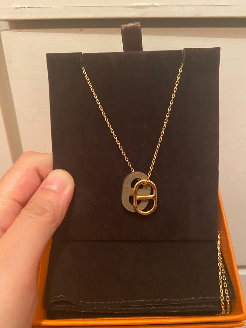 Hermes O Maillon pendant Eutope x gold Carousell